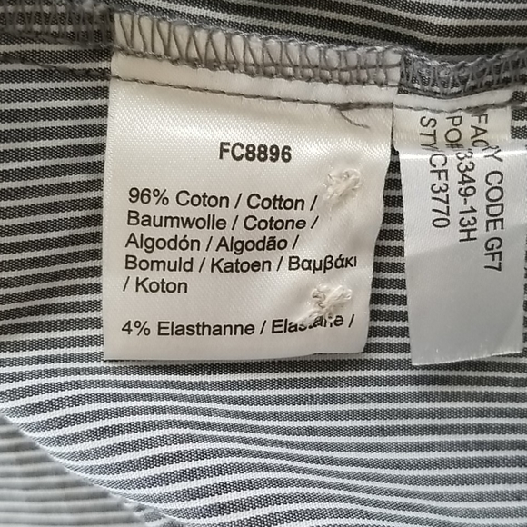 🚫SOLD - Lacoste Navy & White Stripe Shirt - Picture 7 of 8